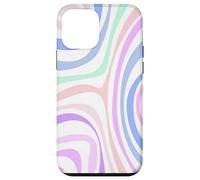 Custodia per iPhone 12 mini Carino Boho Arte Astratta Turbinii Pastello Estetico Minimalista
