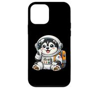 Custodia per iPhone 12 mini Carino cartone animato Husky Spazio ed Explorer Astronauta Cane