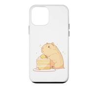 Custodia per iPhone 12 mini Carino Chibi Capybara Holding Yuzu Cake Calm Kawaii Art