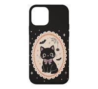 Custodia per iPhone 12 mini Carino gatto nero Halloween Gatto gotico Kawaii