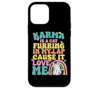 Custodia per iPhone 12 mini Carino Karma è un gatto furring nel mio giro perché mi ama