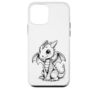 Custodia per iPhone 12 mini Carino Kawaii Dragon Coloring Book Art Colore Nel Design