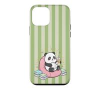 Custodia per iPhone 12 mini Carino Kawaii Panda Bookish Summer Green Fun Tea Matcha