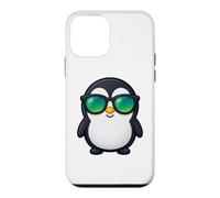 Custodia per iPhone 12 mini Carino Kawaii Penguin Chibi personaggio con occhiali da sole
