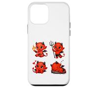 Custodia per iPhone 12 mini Carino Rosso Baby Devil Character Set Forme Mania