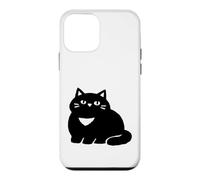 Custodia per iPhone 12 mini Carino Smoking Gatto Nero Silhouette