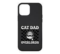 Custodia per iPhone 12 mini Cat Dad Overlords Funny Feline Master Retro Checkered