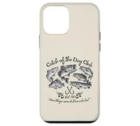 Custodia per iPhone 12 mini Catch of the Day Club, design vintage a forma di pesce invecchiato
