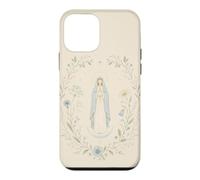 Custodia per iPhone 12 mini Celeste Mariana Floreale Preghiera Fede Notte Cielo Aura