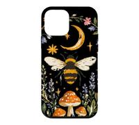 Custodia per iPhone 12 mini Celestial Bee Moon Mushroom Cottagecore Botanical