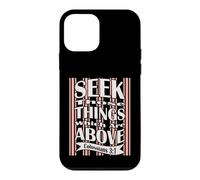 Custodia per iPhone 12 mini Cerca quelle cose che sono sopra, Versetto della Bibbia KJV