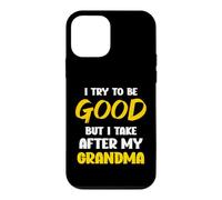 Custodia per iPhone 12 mini Cerco di essere buono ma mi prendo cura di mia nonna, bambini, ragazzi e ragazze