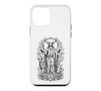 Custodia per iPhone 12 mini Cernunnos, divinità celtica della foresta sacra, motivo: corna sacra