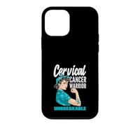 Custodia per iPhone 12 mini Cervicale Cancer Warrior Unbreakable Strong Woman Teal Ribbon