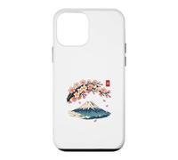 Custodia per iPhone 12 mini Cherry Blossom Mount Fuji Japanese Ukiyo-e Sakura Art