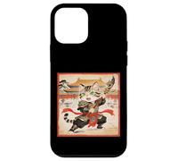 Custodia per iPhone 12 mini Chibi asiatico cinese guerriero gatto - Meow Kung Fu Vintage Art