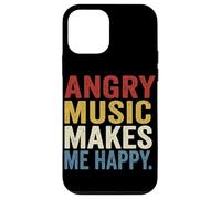 Custodia per iPhone 12 mini Chitarra retrò per amanti della musica rock Angry Music Makes Me Happy