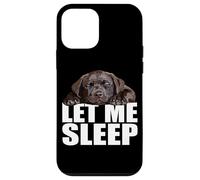 Custodia per iPhone 12 mini Chocolate Lab Let Me Sleep, cucciolo di cane, Brown Lab, mamma e papà