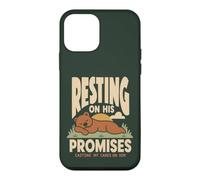 Custodia per iPhone 12 mini Christian Faith Bear appoggiato sulle sue promesse