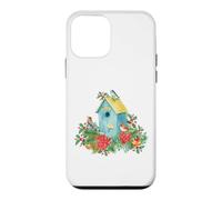 Custodia per iPhone 12 mini Christmas Holiday Wreath Birdhouse Birds & Bells