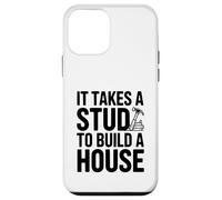 Custodia per iPhone 12 mini Ci vuole uno stallone per costruire un umorismo di costruzione di una casa