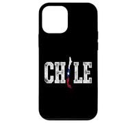 Custodia per iPhone 12 mini Cile Map Flag Text Distressed Typography Design patriottico