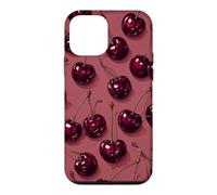 Custodia per iPhone 12 mini Ciliegia scura Moody Borgogna Frutta Estetica