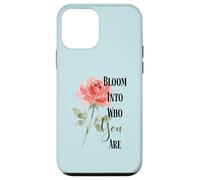 Custodia per iPhone 12 mini Citazione di Bloom Into You Rose