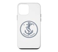 Custodia per iPhone 12 mini Citazione Latina Festina Lente Ancora e Delfino Emblema