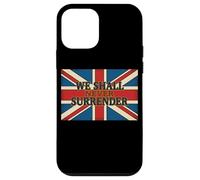 Custodia per iPhone 12 mini Citazione Union Jack We Shall Never Surrender Churchill