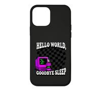 Custodia per iPhone 12 mini Coder Hello World Goodbye Sleep Computer Science Retro