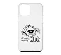 Custodia per iPhone 12 mini Coffee Club, grafica retrò per amanti del caffè, per uomini e donne