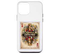 Custodia per iPhone 12 mini Coffee First Card - Biglietto per mamma, moglie, madre, regina, parodia, regalo grafico