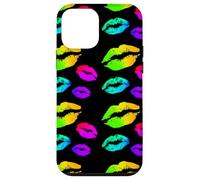 Custodia per iPhone 12 mini Colorato Gradiente Labbra Pattern Retro Pop Art Bacio anni '90