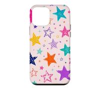 Custodia per iPhone 12 mini Colorful Vintage Star Doodle Aesthetic Cosmic Art