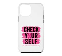 Custodia per iPhone 12 mini Controlla te stesso nastro rosa consapevolezza del cancro al seno