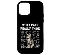 Custodia per iPhone 12 mini Cosa pensano davvero i gatti Smart Cat Science Nerd Humor