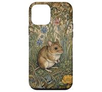 Custodia per iPhone 12 mini Cottagecore botanico carino vintage topo campo