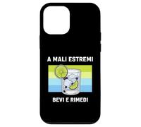 Custodia per iPhone 12 mini Cover Gin Tonic Divertente - A mali estremi bevi e rimedi