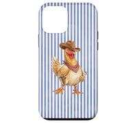 Custodia per iPhone 12 mini Cowboy Chicken Western Stripe Graphic Illustration