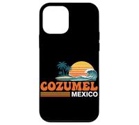Custodia per iPhone 12 mini Cozumel Messico Vintage Sunset Island