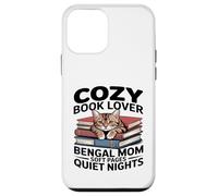 Custodia per iPhone 12 mini Cozy Book Lover Bengala Mom Soft Pages Quiet Nights