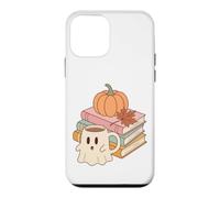 Custodia per iPhone 12 mini Cozy Fall Reading Ghost Coffee Books Pumpkin Autumn Vibes