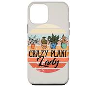Custodia per iPhone 12 mini Crazy Plant Lady Retro Tramonto Pianta D'appartamento Giardiniere Boho