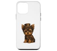 Custodia per iPhone 12 mini Cuccioli Steampunk - Yorkshire Terrier Yorkie Dog Lover Regalo