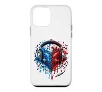 Custodia per iPhone 12 mini Cuffie per musicisti e musici, battito cardiaco, DJ, chitarrista