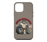 Custodia per iPhone 12 mini Custom Motorcycles Lowbrow Wolf Rockabilly 1950s Biker