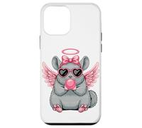 Custodia per iPhone 12 mini Cute Chinchilla Angel Valentine's Day Hearts