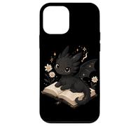Custodia per iPhone 12 mini Cute Dragon Reading Books Fantasy Book Lover Bibliophile
