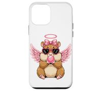 Custodia per iPhone 12 mini Cute Hamster Angel Valentine's Day Heart